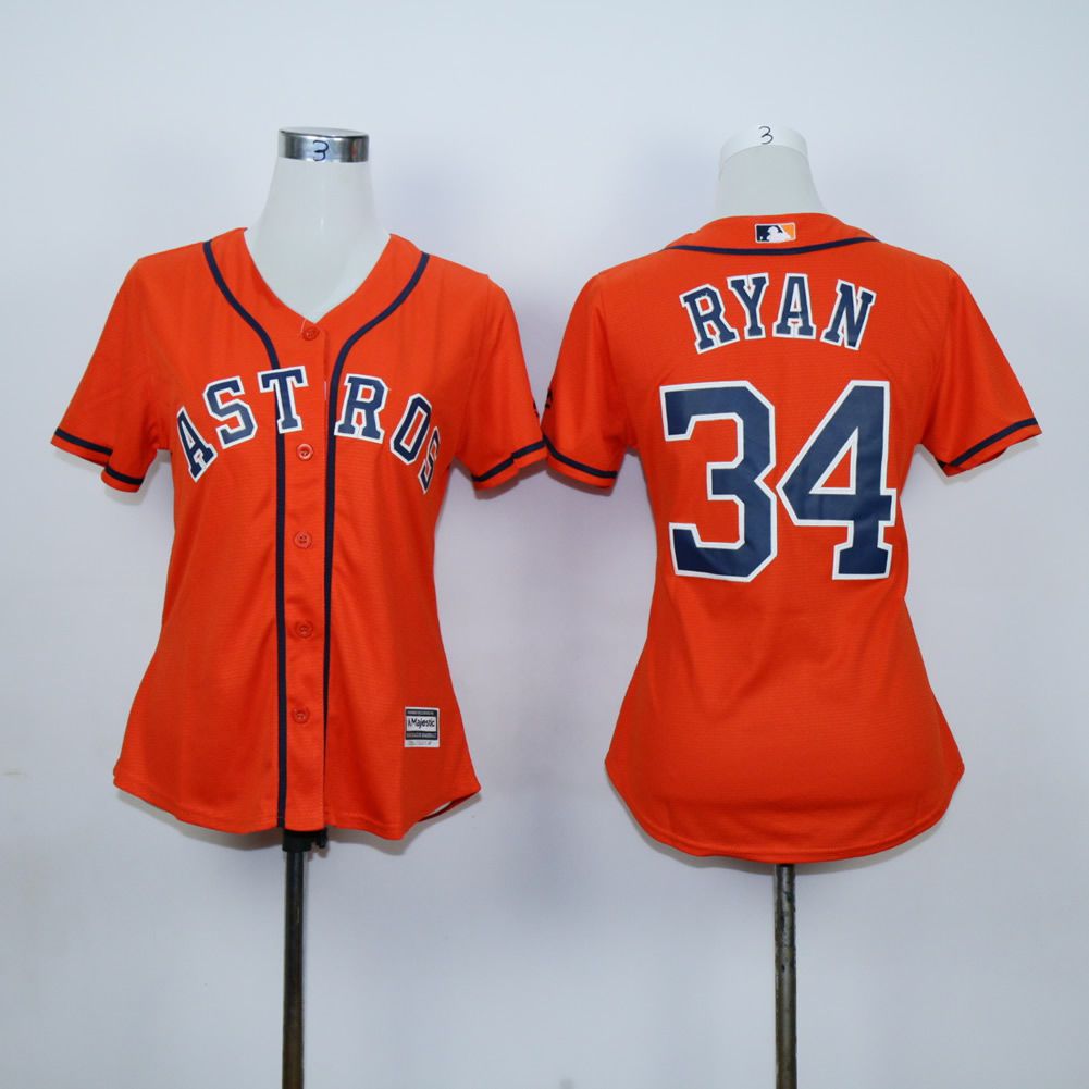 Women Houston Astros 34 Ryan Oragne MLB Jerseys